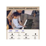 Clavier midi lectronique - alightup - 61 touches avec z support de piano + banc de piano
