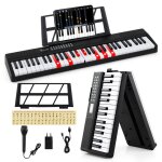 Clavier electronique 61 touches semi - lestées lumineuses pliable costway piano numérique midi bluetooth ... Clavier electronique 61 touches semi - lestées lumineuses pliable costway piano numérique midi bluetooth ...