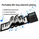 Clavier piano 88 touches enroulable - souple avec 50 d�mos et 200 tonalit�s pliable avec p�dale bluetooth ...
