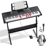 Clavier piano numérique - vevor - 61 touches - 600 tons 500 rythmes - pédale de sustain casque microphone ... Clavier piano numérique - vevor - 61 touches - 600 tons 500 rythmes - pédale de sustain casque microphone ...