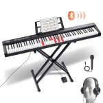 Clavier piano numérique - vevor - 88 touches semi - lestées - avec support réglable haut - parleurs intégrés ... Clavier piano numérique - vevor - 88 touches semi - lestées - avec support réglable haut - parleurs intégrés ...