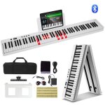 Clavier piano pliable 88 touches - vevor - piano �lectronique num�rique portable avec p�dale de sustain ...