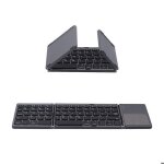 Clavier pliable rechargeable avec pavé tactile sans fil compatible avec les ordinateurs portables tablettes ... Clavier pliable rechargeable avec pavé tactile sans fil compatible avec les ordinateurs portables tablettes ...