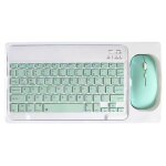 Clavier et souris sans fil bluetooth ensemble ultra mince et l�ger ergonomique vert compatible avec pc ...