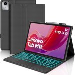 Clavier avec trackpad - 1001 piles batteries - lenovo tab m11 2024 - azerty fran�ais - d�tachable - bluetooth ...