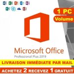 Cl dactivation office 2019 - microsoft - professionnel plus - 32 / 64 bit - 1 pc - version tlchargeable ...