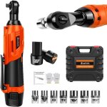 Clé à cliquet électrique sans fil 3 / 8 40nm - emdtool - 7 douilles 2x 1. 5ah batteries Clé à cliquet électrique sans fil 3 / 8 40nm - emdtool - 7 douilles 2x 1. 5ah batteries