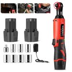 Cl  cliquet lectrique sans fil 60nm 8x accessoires - newbeny - 2x 12v batteries