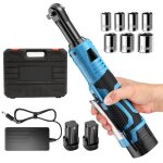 Cl� � cliquet sans fil �lectrique18v550 rpm 3 / 8 - coffret avec 2 batteries chargeur et 7 douilles - ...