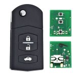 Cl� t�l�commande vierge 4d63 pour mazda 3 - 5 (2006 - 2009) 3 boutons 433 - 434 mhz � programmer