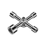 Cl� triangulaire 4 voies - 1 pi�ce 5 tailles - convient pour poubelle gaz eau compteur �lectrique