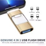 Cl� usb 128 go 4 en 1 ? compatible iphone ipad android & pc ? usb 3. 0 ? m�moire flash