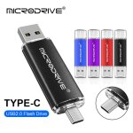 Cl� usb 128 go type c - microdrive - usb 2. 0 - 2 en 1 - vitesse de lecture 20mb / s - noir