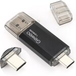 Cl� usb 128go 2 en 1 otg flash drive usb 2. 0 type c pen drive 128 go memory stick pour smartphone pc ...