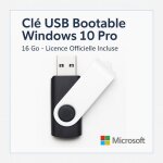 Cl usb bootable windows 10 pro ? 16 go ? licence officielle incluse