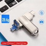 Cl� usb rotative 4 - en - 1 ? compatible iphone / android / usb - c / usb / samsung / huawei / oppo / ...