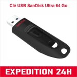 Cl� usb - sandisk - ultra - 64 go - usb 3. 0 - 130 mo / s lecture