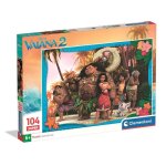 Clementoni - puzzle enfant 6 ans - disney vaiana 2 - 104 pices supercolor fabriqu en italie