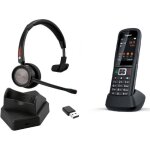 Clevyer - tlphone gigaset r700h pro + casque bluetooth cleyver nw30 uc ? sans fil, robuste, antibruit, ...