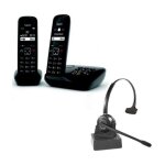 Cleyver - 2 tlphones sans fil gigaset as690 et casque cleyver odhw10