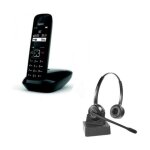Cleyver - téléphone gigaset as690 dect sans fil noir et casque duo odhw15 longue portée 2 ecouteurs Cleyver - téléphone gigaset as690 dect sans fil noir et casque duo odhw15 longue portée 2 ecouteurs