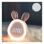 Cli - radio reveil - mini rveil lapin dessin anim led veilleuse charge usb dortoir enfants - rose