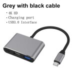 Cli - station daccueil - hub usb c vers station de chargement pd hdmi 4k usb 3. 0 pour macbook ipad huawei ...
