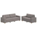 Promotion clic - clac - ensemble de canapés - avec coussins tissu taupe 15160 - bestmeuble Promotion clic - clac - ensemble de canapés - avec coussins tissu taupe 15160 - bestmeuble