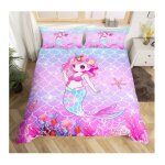 Clignotant sirène parure de lit 140x200cm fille cute licorne pour enfants rose licorne sirène sets de ... Clignotant sirène parure de lit 140x200cm fille cute licorne pour enfants rose licorne sirène sets de ...