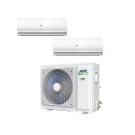 Climatiseur double 9 + 9 aux dc inverter gaz r - 32 a + + a + wi - fi ready avec unit extrieure am2 ...
