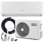 Climatiseur fixe mono - split 12000btu 34 kw r32 costway - 16 - 31�c - pompe � chaleur - 22? - kit 4m ...
