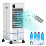 8l climatiseur mobile rafra�chisseur d?air ventilateur avec 3 vitesses t�l�commande minuterie 12h