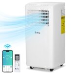 Climatiseur mobile silencieux 10000btu avec wifi&télécommande - minuterie 24h - blanc Climatiseur mobile silencieux 10000btu avec wifi&télécommande - minuterie 24h - blanc