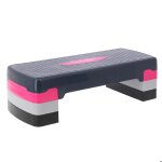Step aerobic - hms - as002 - couleur rose / gris - poids 35 kg - rglage hauteur 3 niveaux