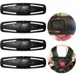 4 clips de ceinture de scurit enfant noir ? scurise sige auto & poussette ? 146 cm ? bouton de scurit ...