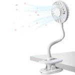 Mini ventilateur - jeiibrzui - clip fan rechargeable - piles - bureau - poussettes b�b�