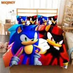 Cln - 4021 parure de lit sonic pour enfants et adultes ensemble de literie tailles us europe uk housse ...