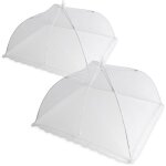 Cloche alimentaire filet parapluie rutilisable - blanc