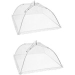Cloche de service paquet de 2 housses pour aliments pop - up en maille tente de protection pliante de ...
