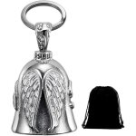 Clochette moto ange gardien inoxydable � suspendre lucky bell argent porte - bonheur pour daily riders ...
