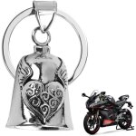Clochette moto porte - bonheur cloche gardienne acier inoxydable moto porte - cl�s cloche moto porte ...