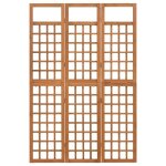 Cloison de s�paration en bois - vidaxl - paravent pliable - 3 panneaux - bois sapin massif - 121x1805 ...
