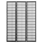 Cloison de s�paration - duoku - japonaise � 3 panneaux - pliable en bois - noir - design contemporain ...