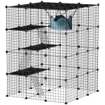 Clôture pour animaux domestiques - lapin enclos intérieur - pawhut - 4 niveaux - panneaux grillagés - ... Clôture pour animaux domestiques - lapin enclos intérieur - pawhut - 4 niveaux - panneaux grillagés - ...