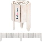 Bordure de jardin flexible en bois de pin - 15 x 110 cm - blanc - kotarbau�