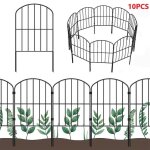 Cl�ture de jardin lot de 10 panneaux 33x60cm cl�ture de jardin d�corative en m�tal barri�re protection ...