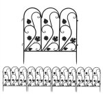 Cl�ture jardin ext�rieur en m�tal - lot de 5 - barri�re jardin d�corative bordure avec motif paysage ...