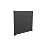 Clture jardin - kit avec poteau 180cm  visser - gris aspect bois - keter
