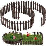 Cl�ture de jardin miniaturecl�tures en bois brun cl�ture flexible d�coration de jardin mini bordure barriere ...