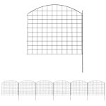 Clture de jardin - outsunny - lot de 6 - 460 x 97 cm - pour lgumes bordure de chemin bordure de jardin ...